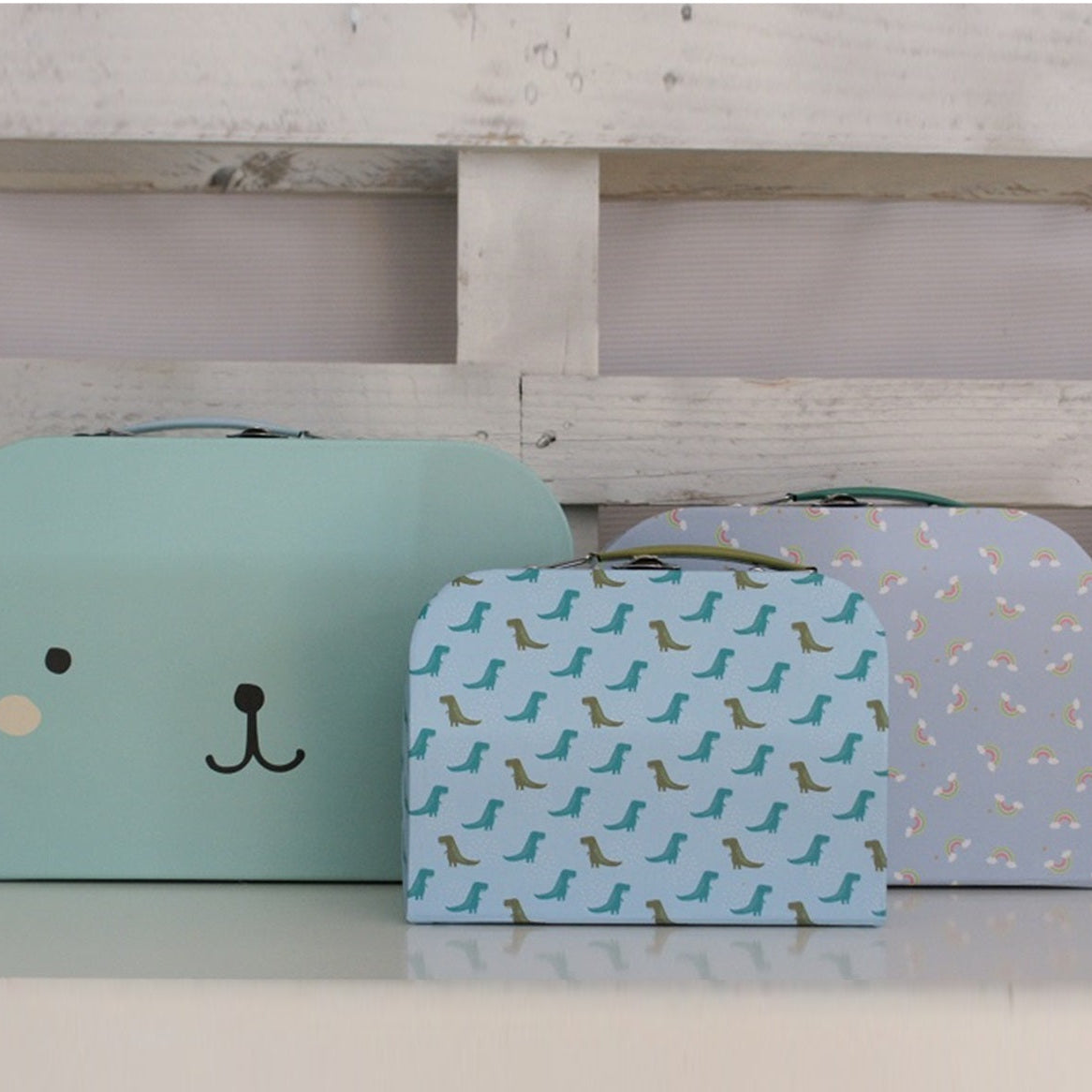 Set de maletas guardería verde