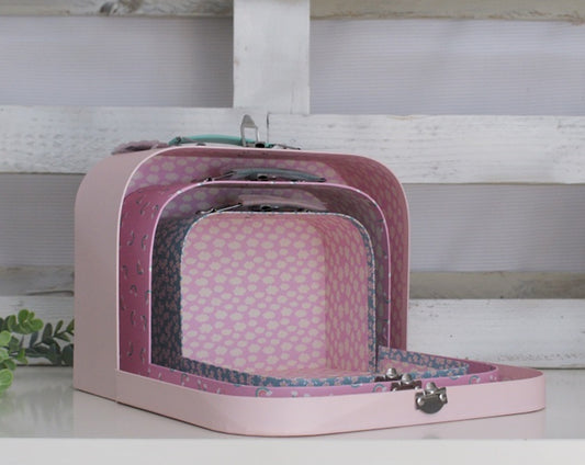 Set de maletas guardería rosa