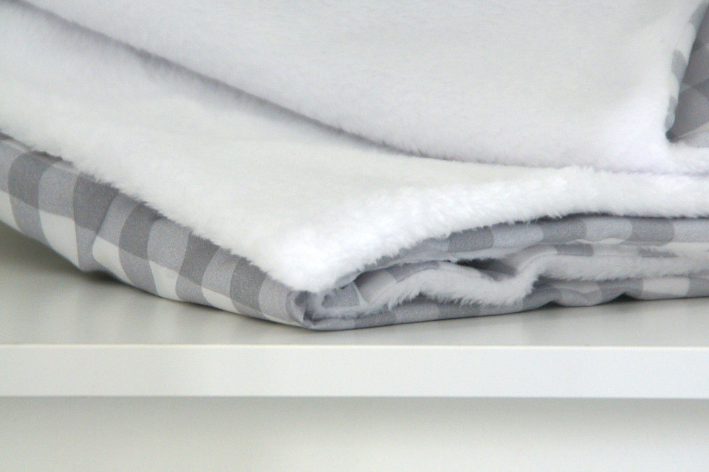 MANTA REVERSIBLE VICHY GRIS