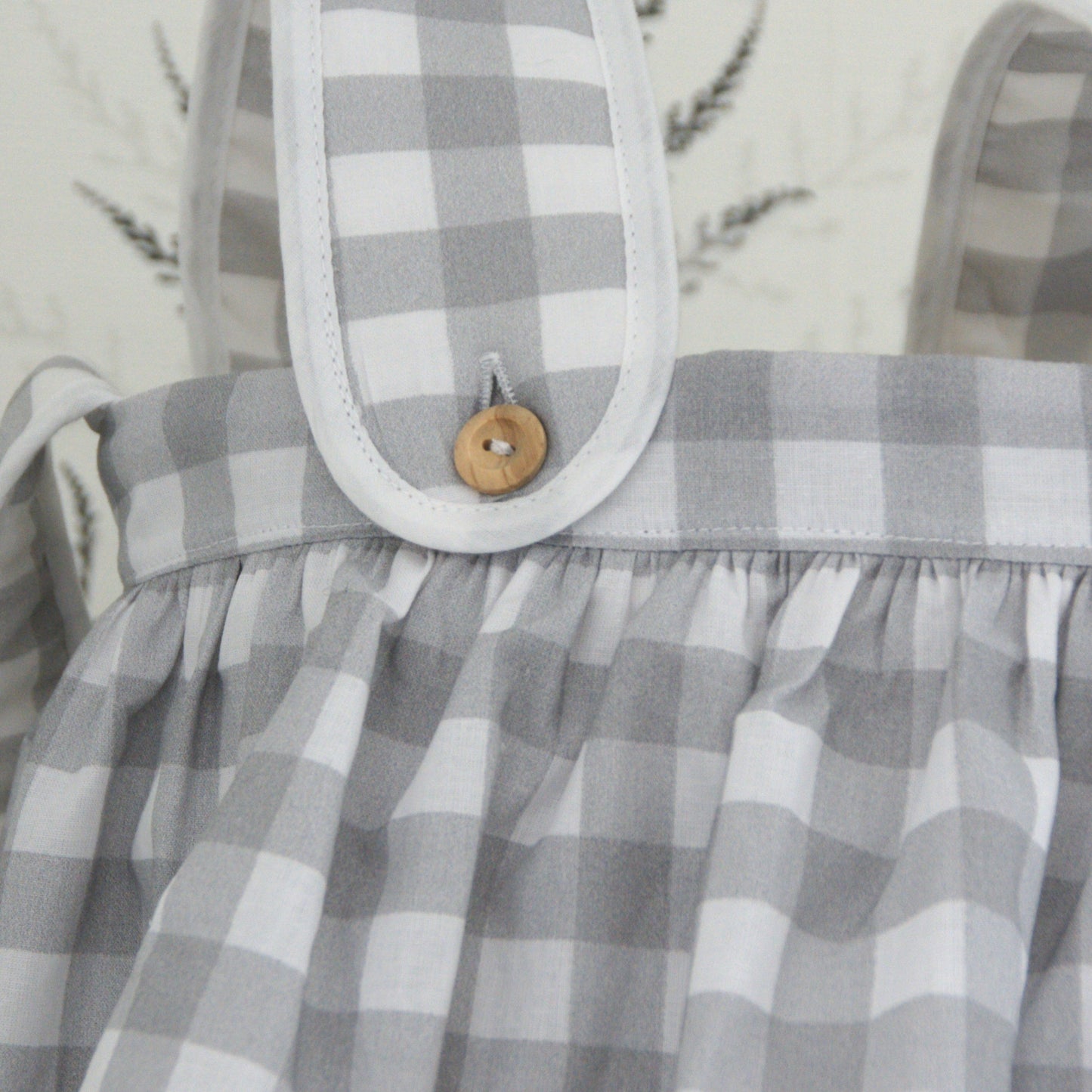 BOLSA CARRO REDONDA VICHY GRIS