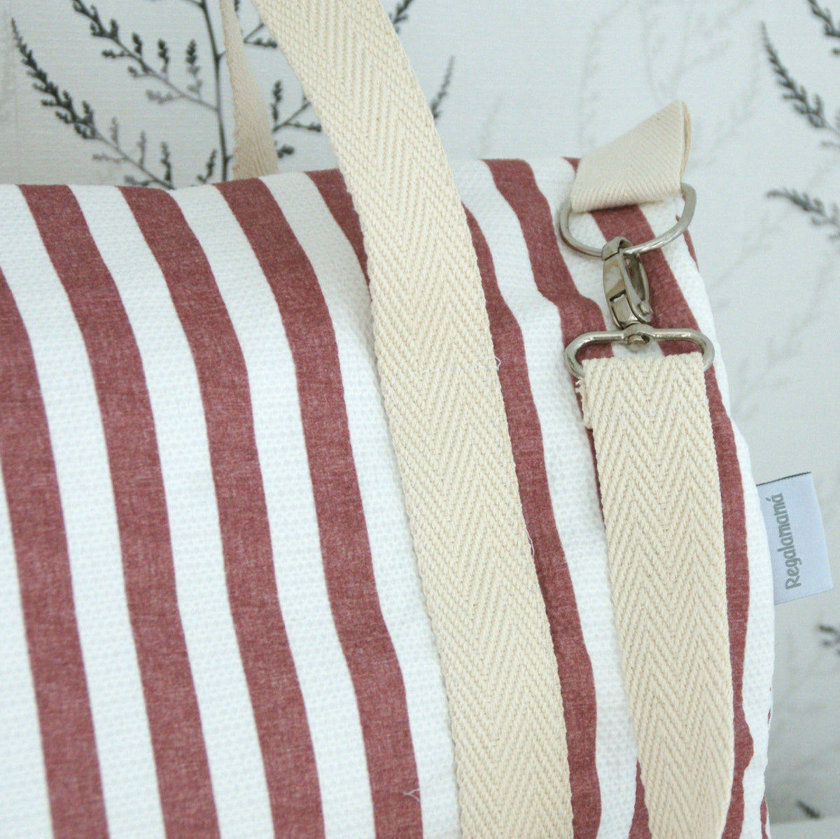 Bolso viaje rayas fraise