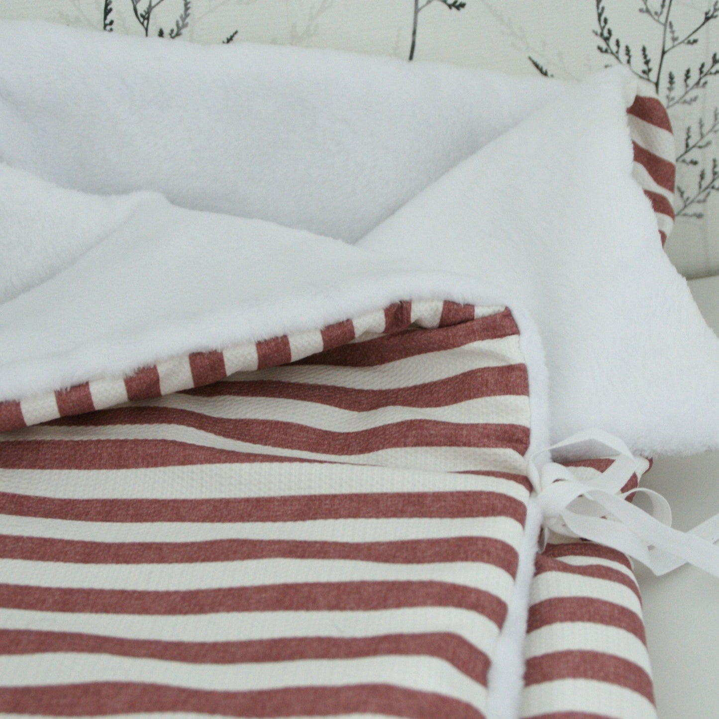 Saco reversible rayas fraise