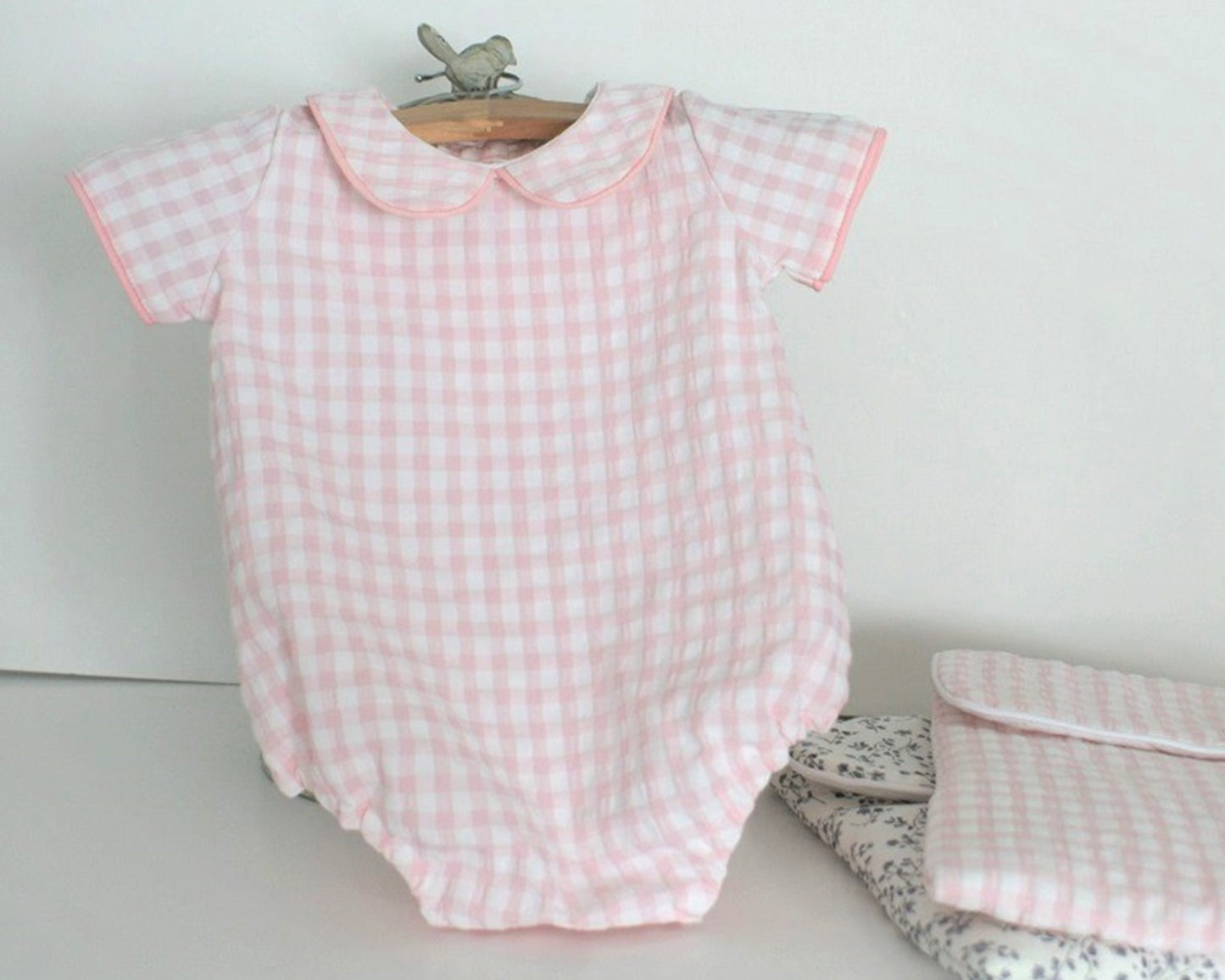 Ranita cuellos vichy rosa