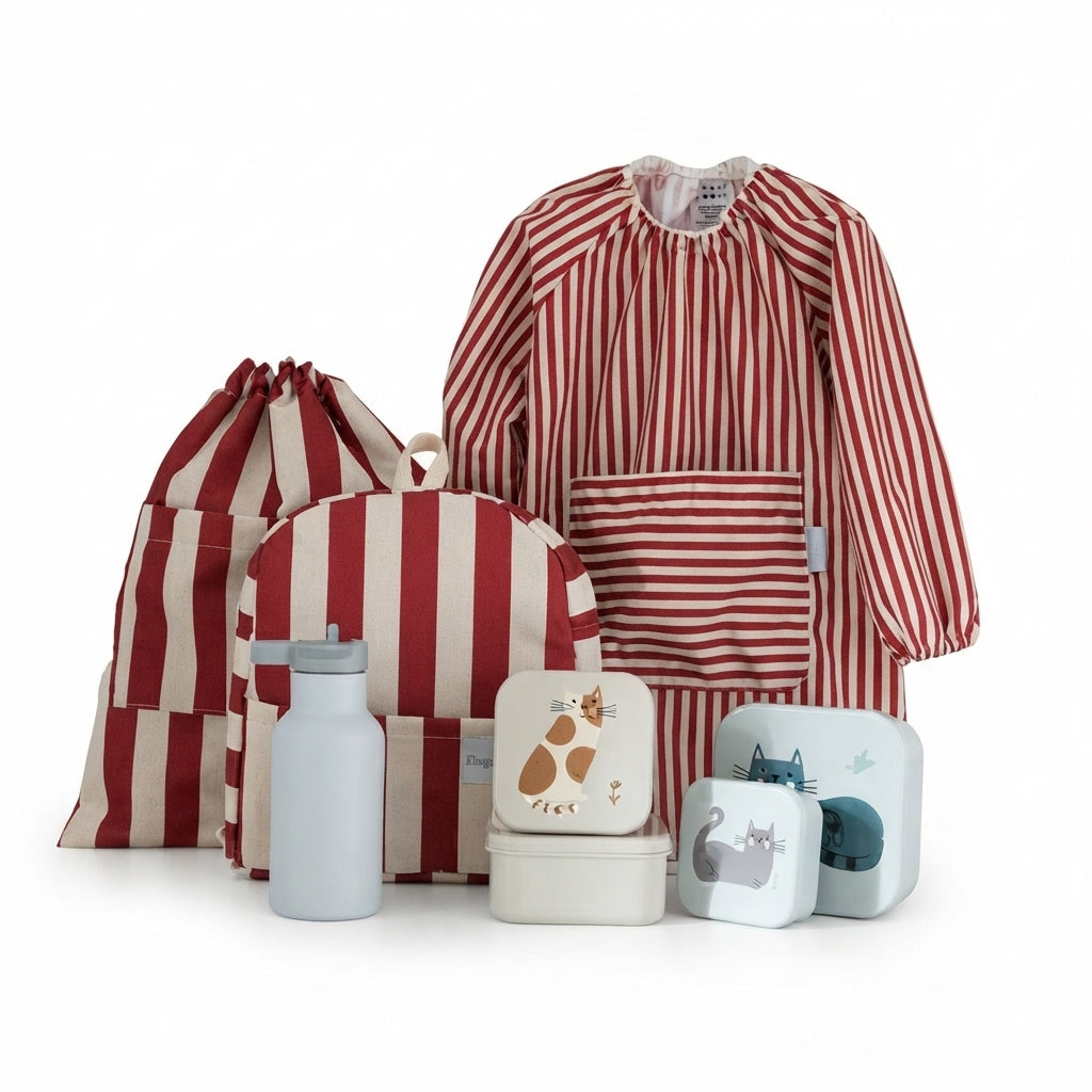 Pack completo guardería Waterproof rayas red