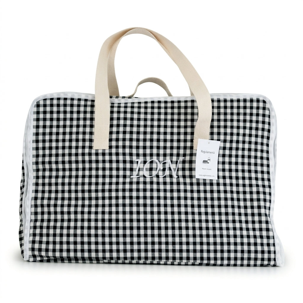 Maleta vichy negro