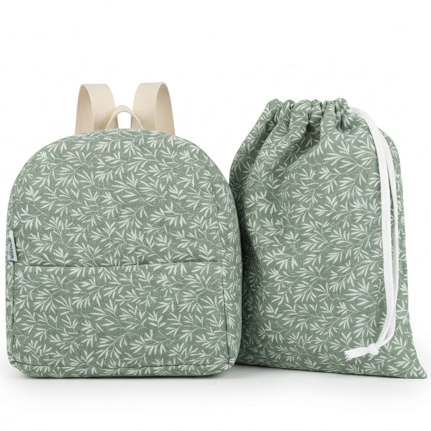Dúo guardería ramitas verde personalizado