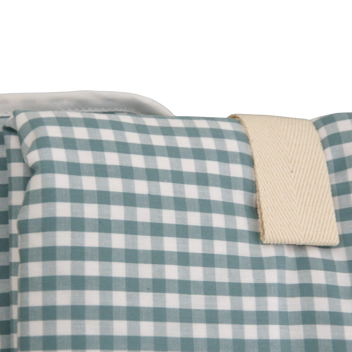 Cambiador de bebés con estampado vichy verde