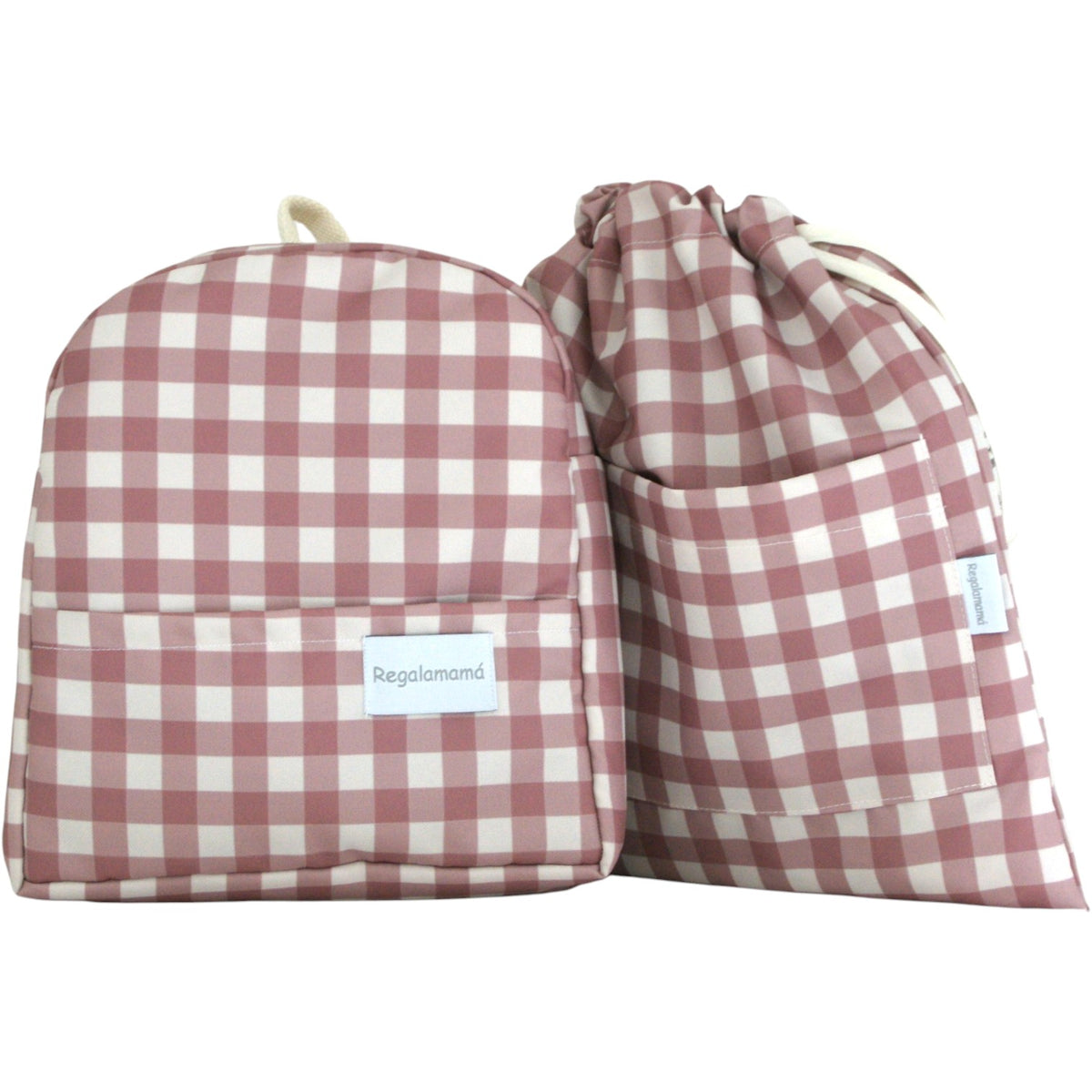 Dúo guardería Waterproof vichy Lola personalizado