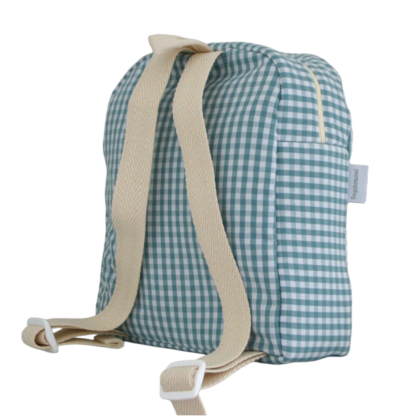 Mochila guardería vichy verde