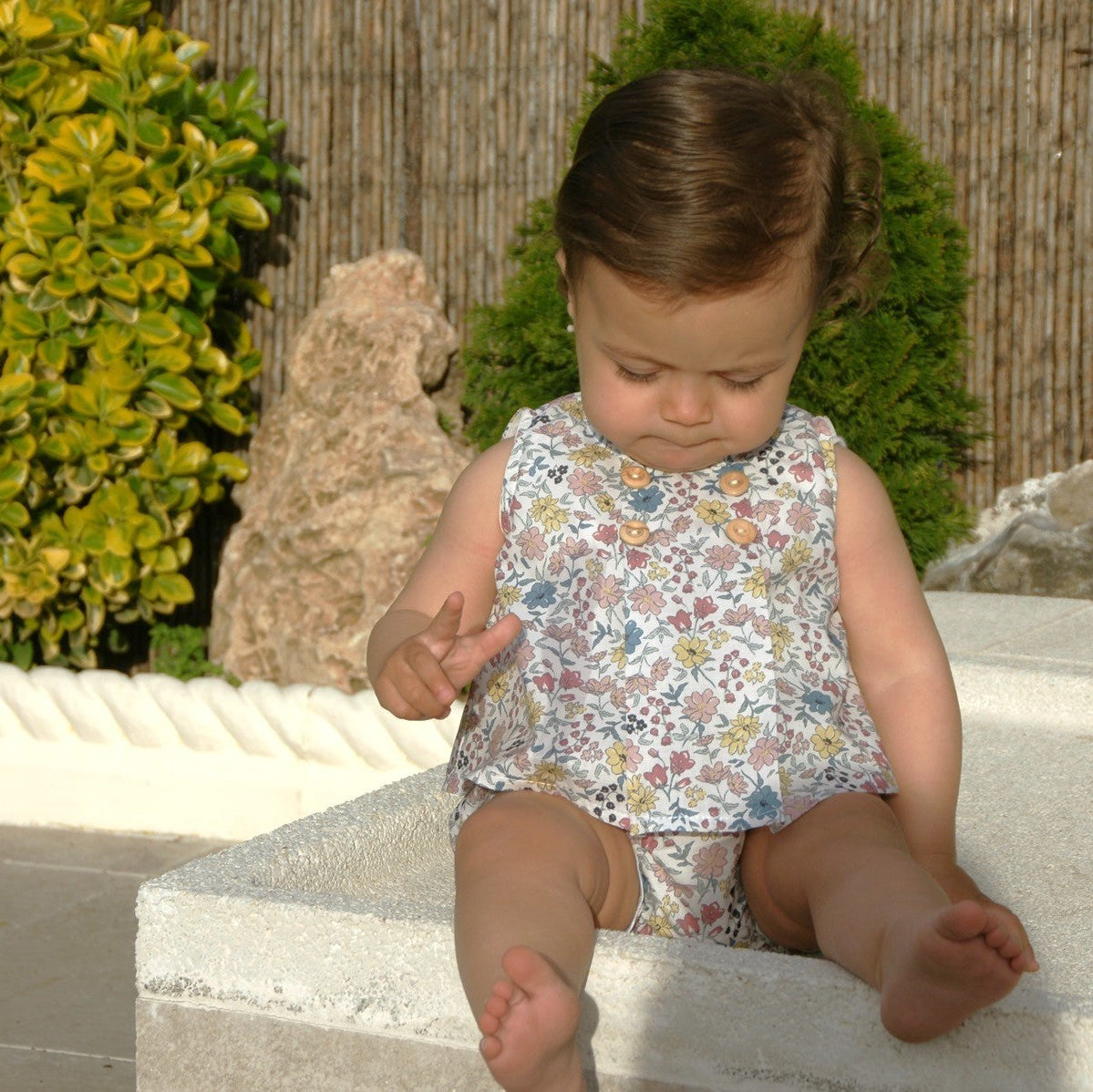 Vestido con pololo flores
