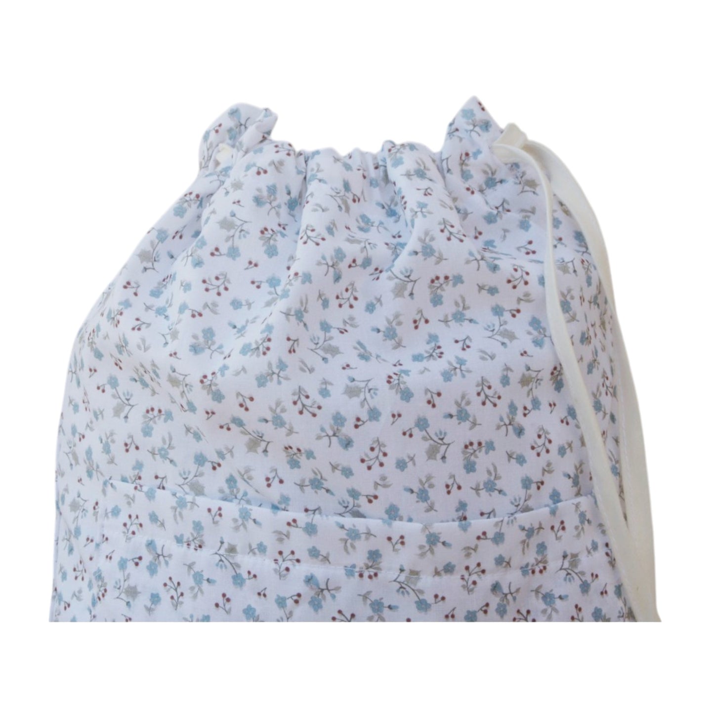 BOLSA ROPA FLORECITAS AZUL
