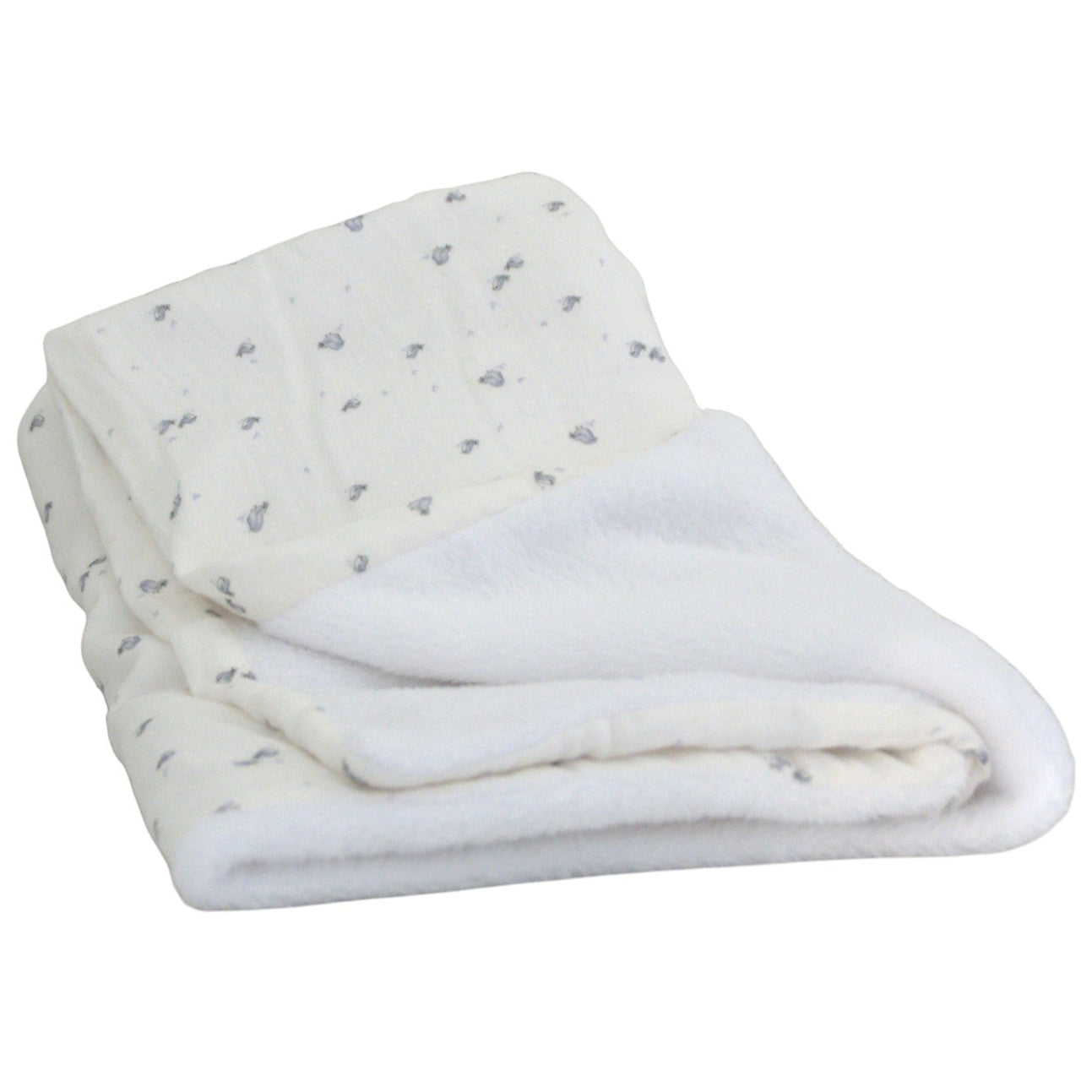 MANTA REVERSIBLE PAJAROS GRIS