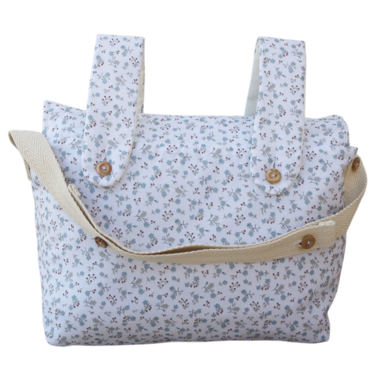 MINI PANERA FLORECITAS AZUL