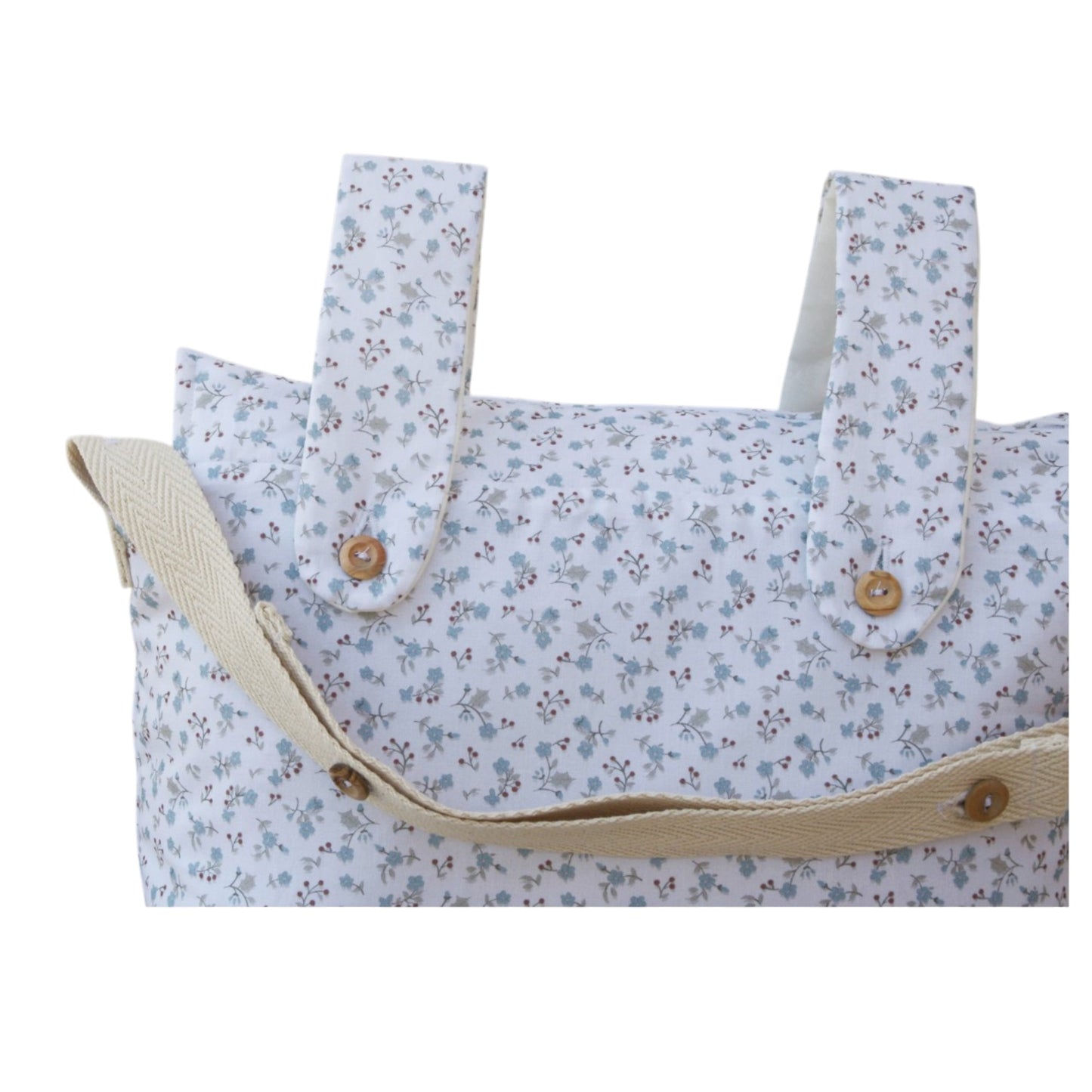 MINI PANERA FLORECITAS AZUL