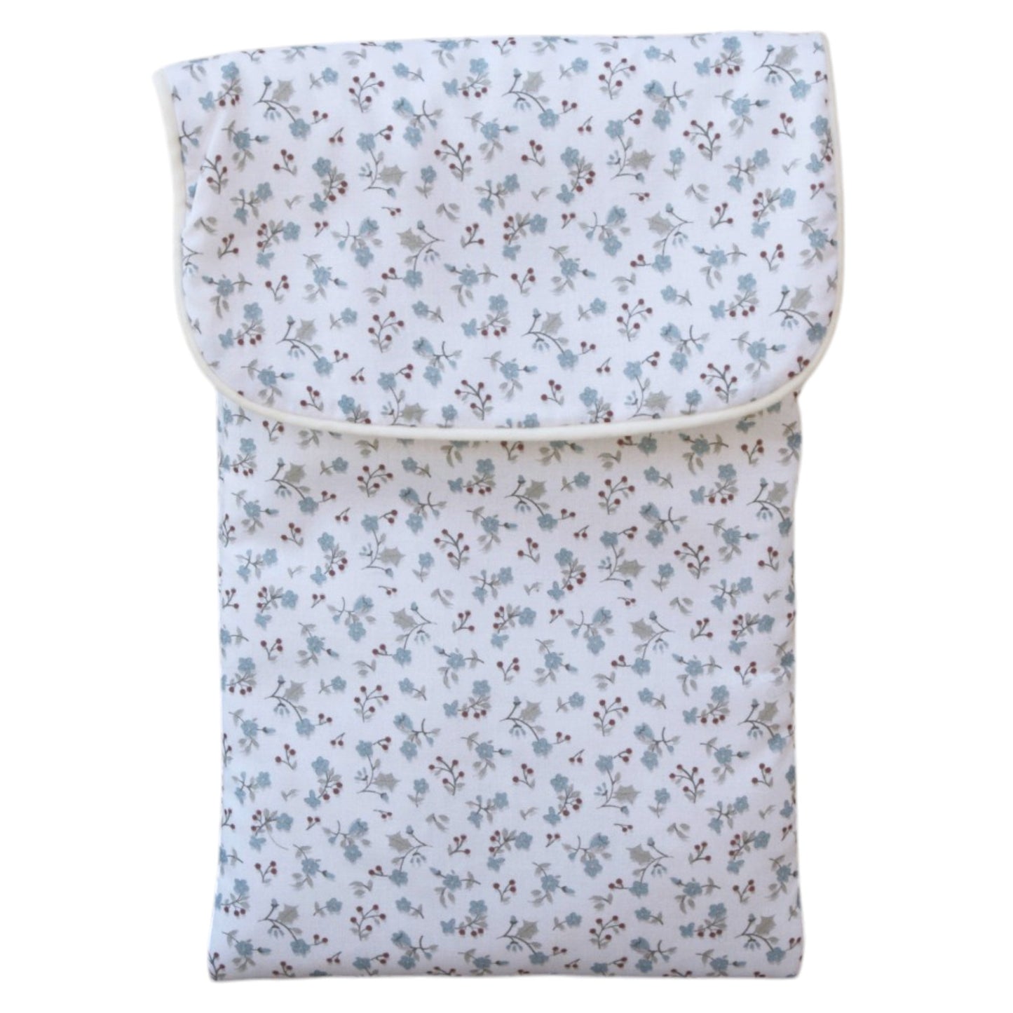 PORTA PAÑALES FLORECITAS AZUL