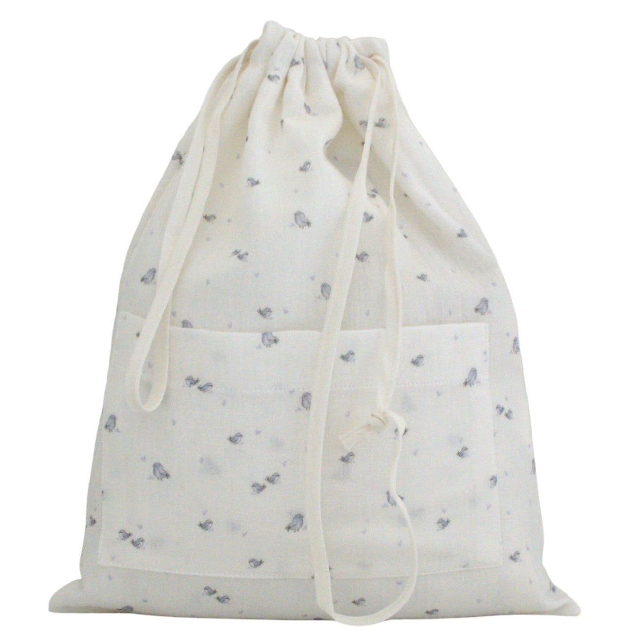BOLSA ROPA PAJAROS GRIS