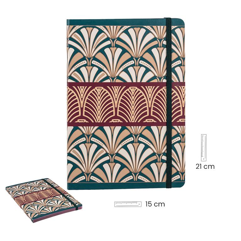 Libreta estampada verde