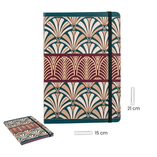 Libreta estampada verde