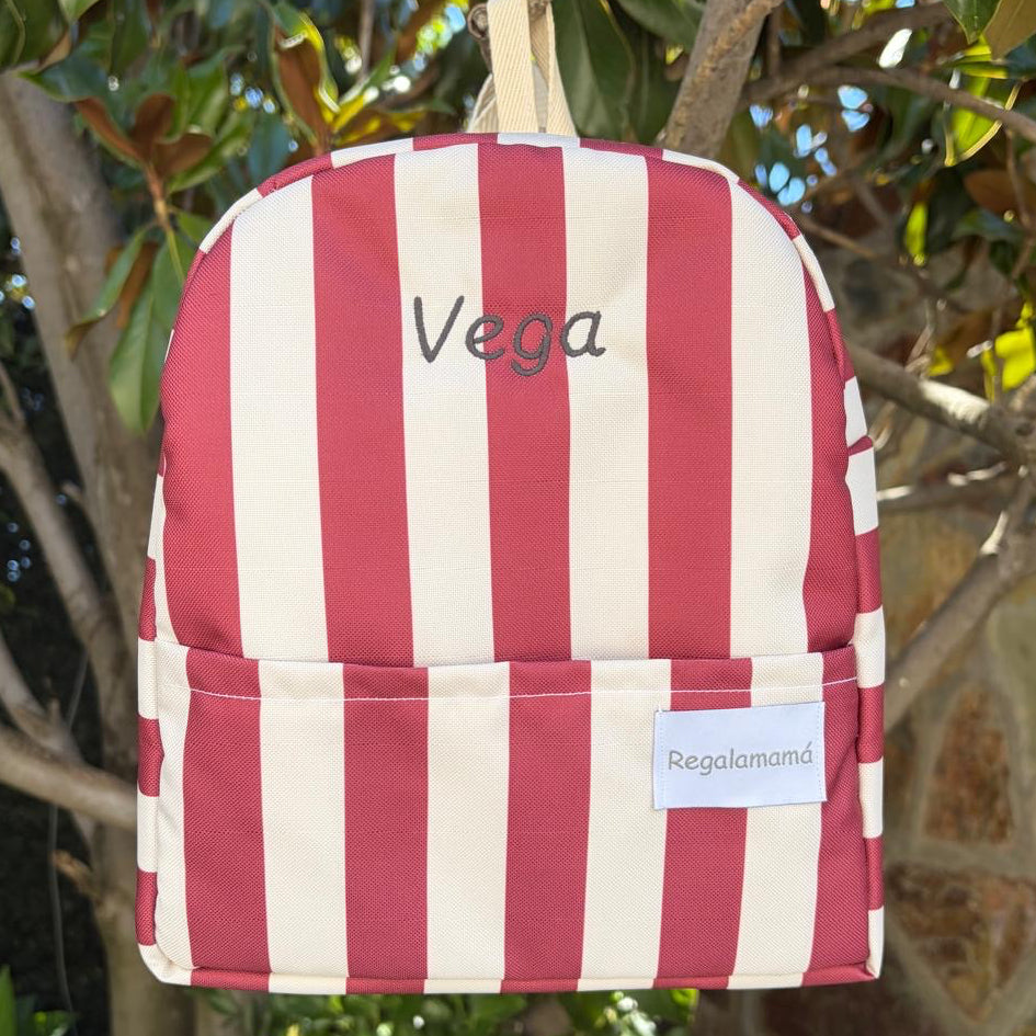 Mochila Waterproof rayas Red