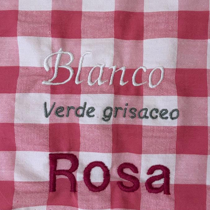 Mochila guardería vichy rosa grande
