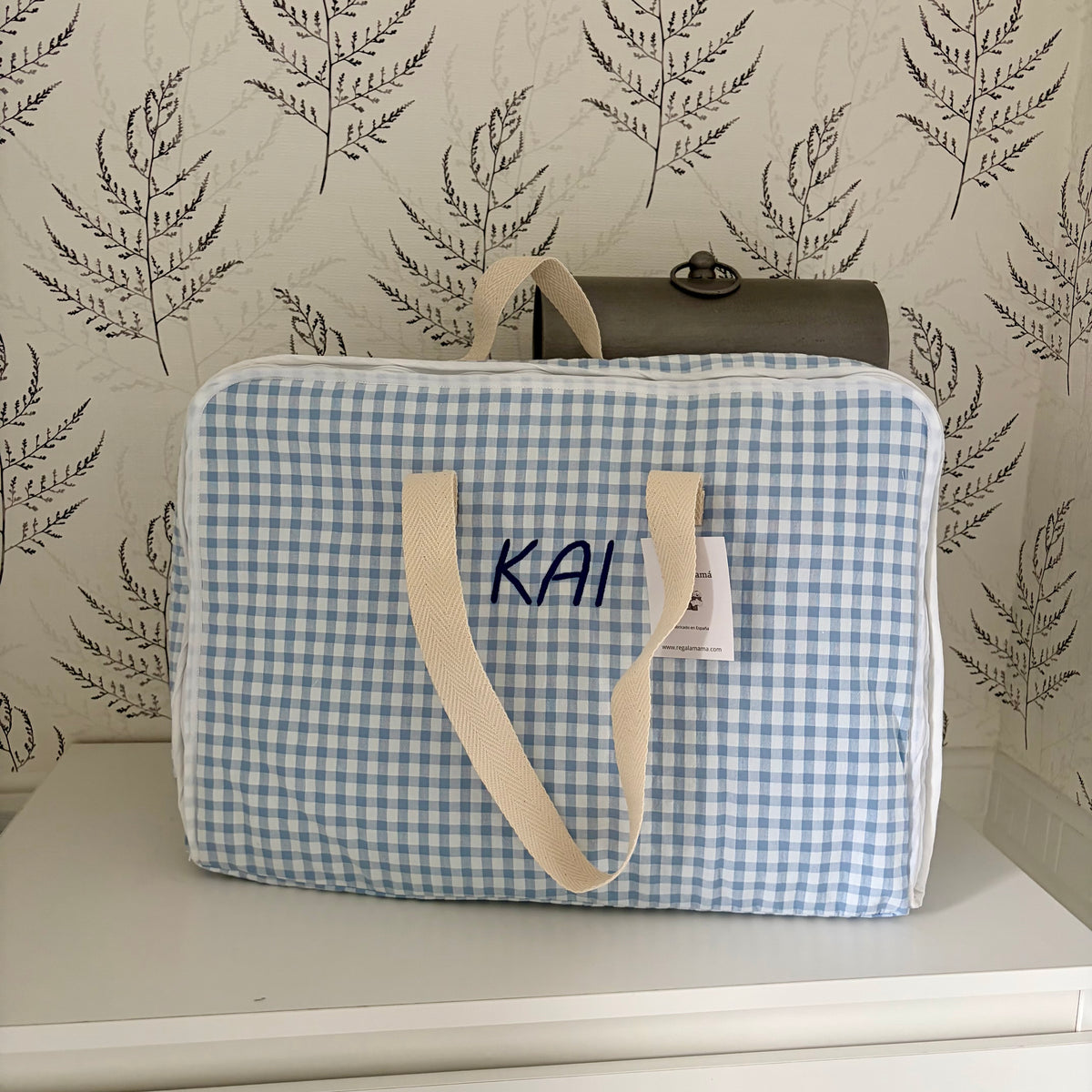 Maleta Vichy azul