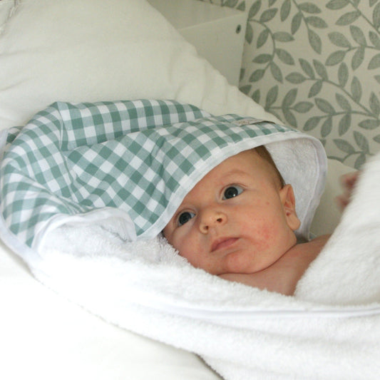 TOALLA CAPUCHA VICHY VERDE