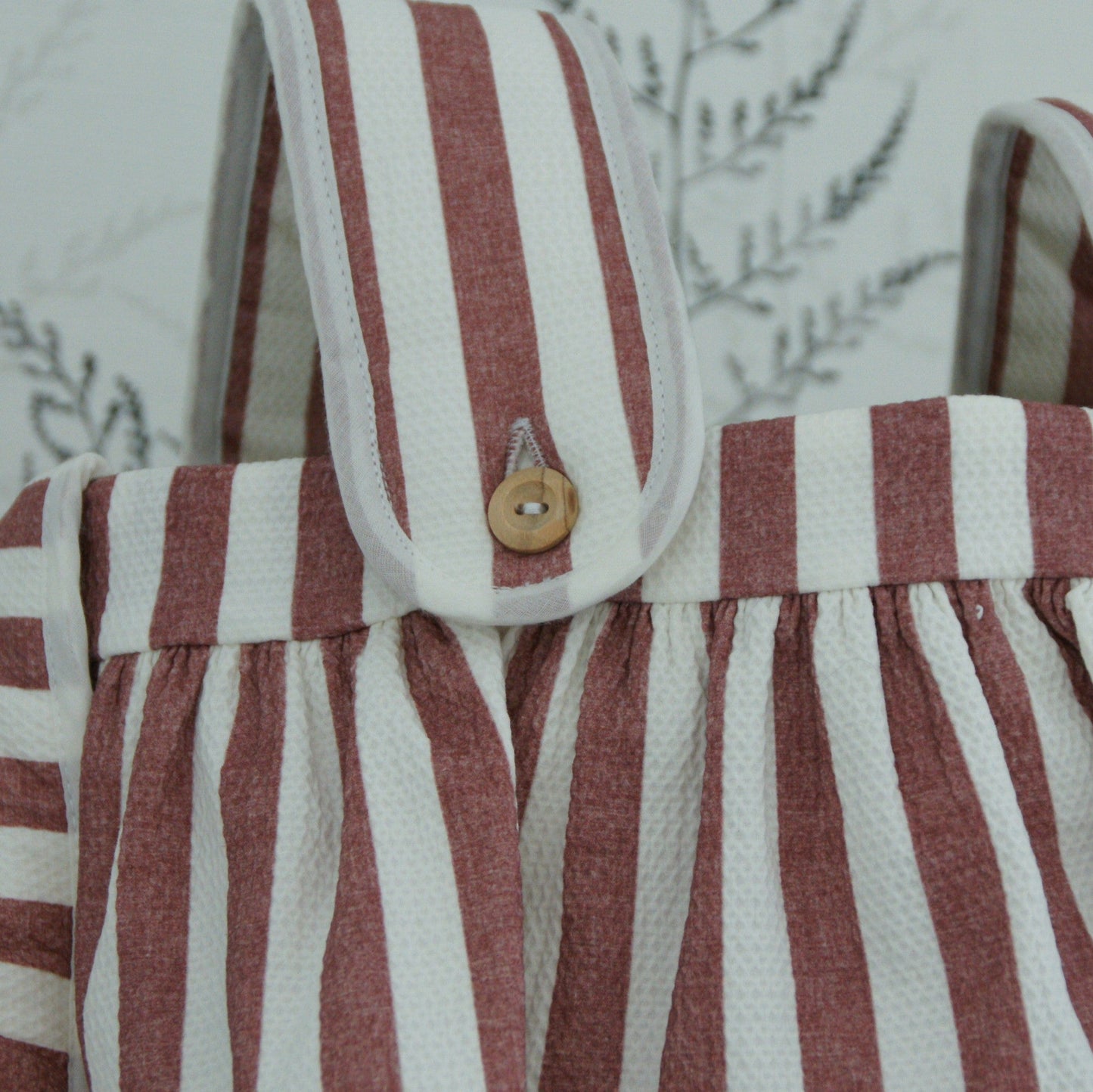 Bolsa carro redonda rayas fraise