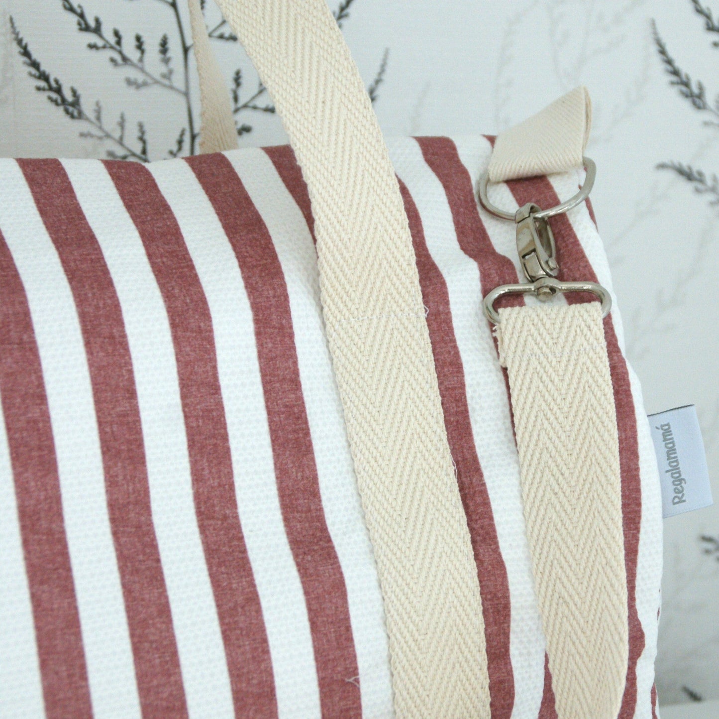 Bolso viaje rayas fraise