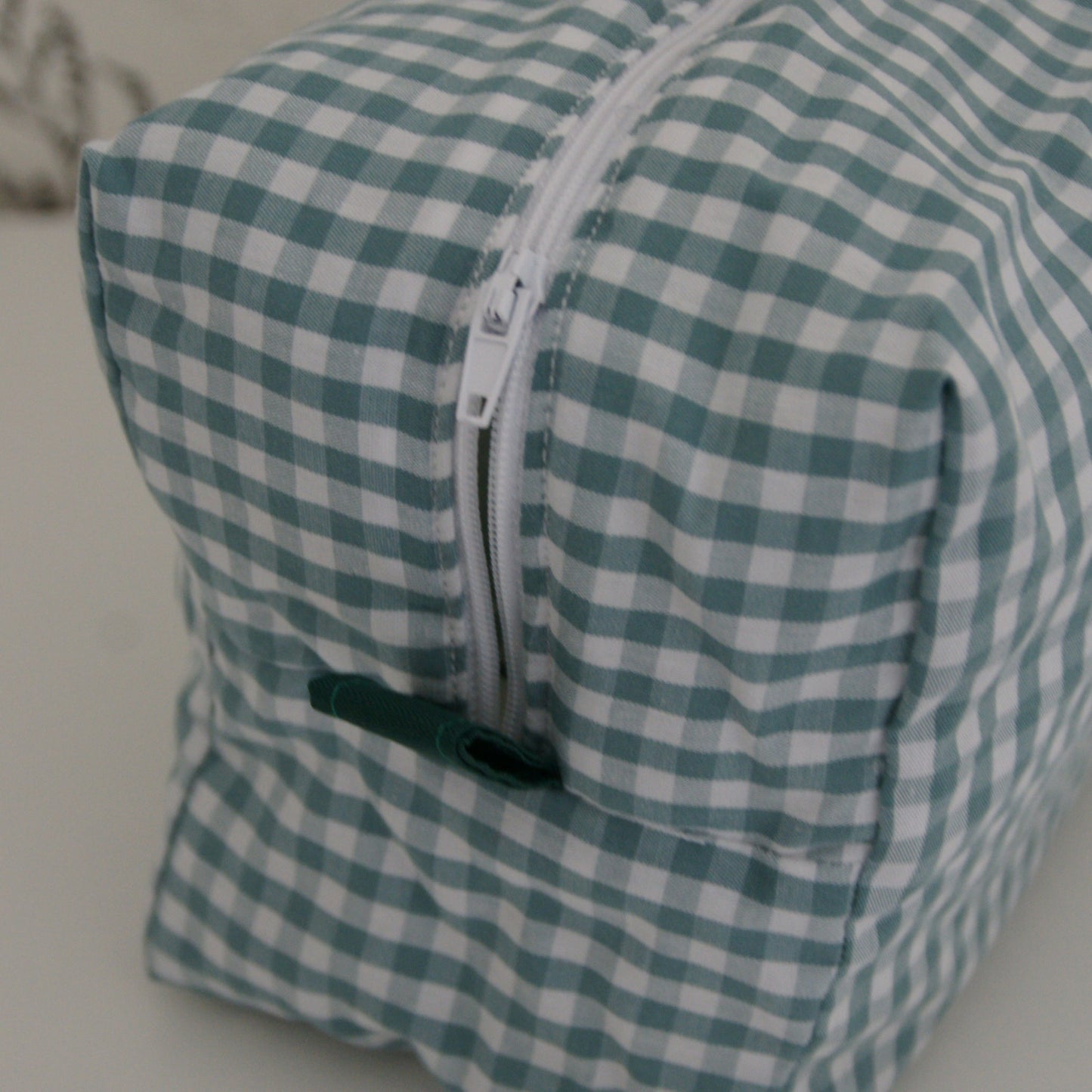 Neceser grande vichy verde