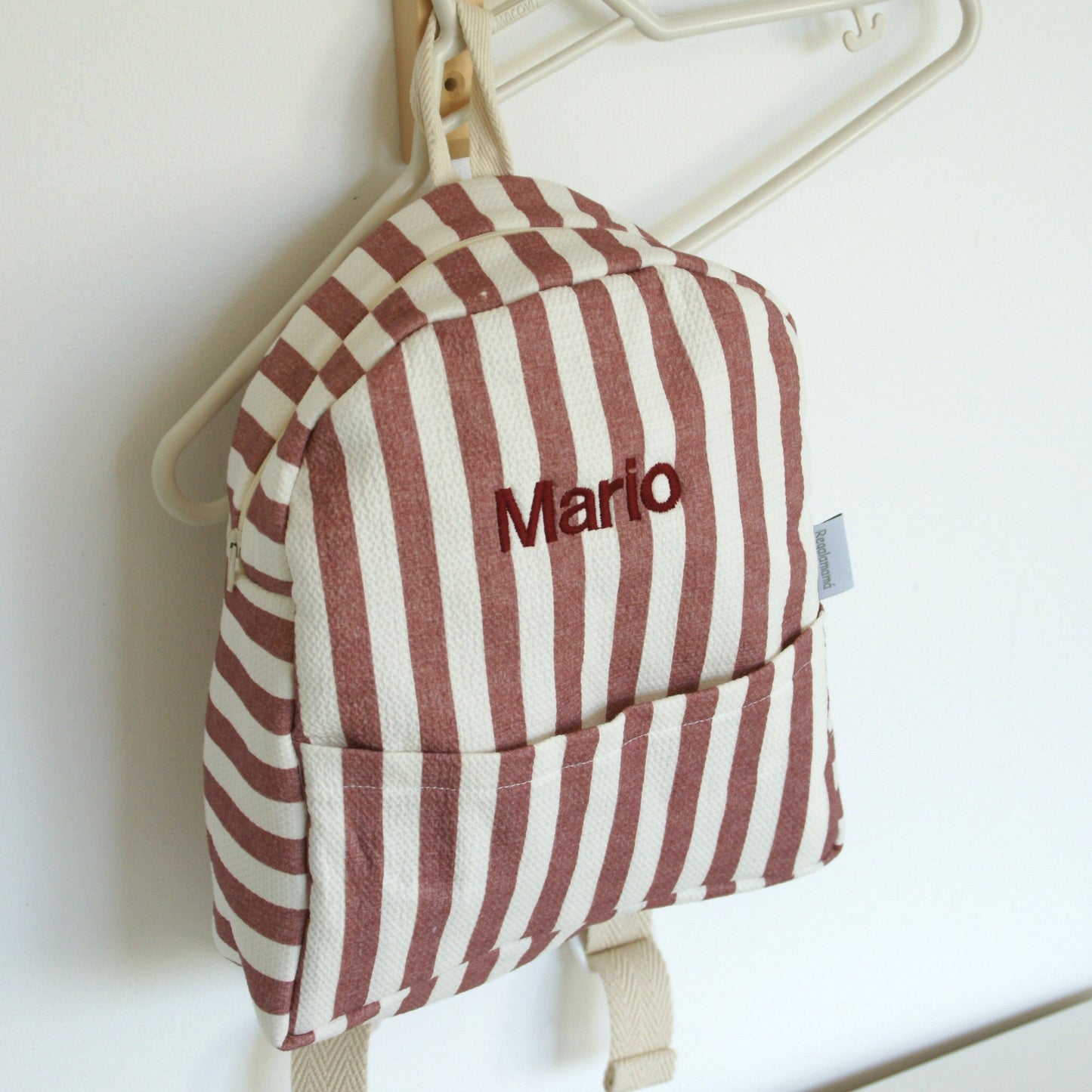 Mochila guardería rayas fraise