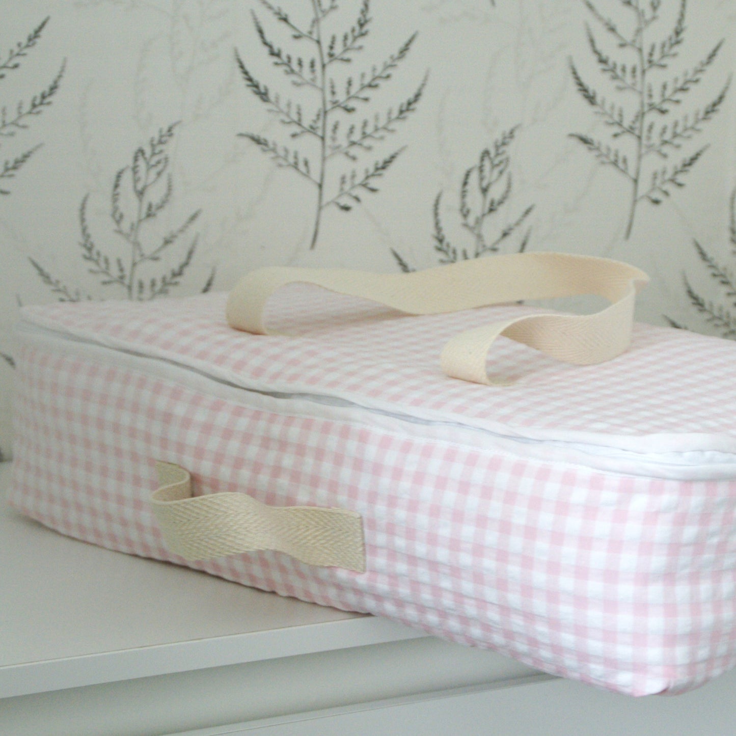 Maleta Vichy rosa para bebé
