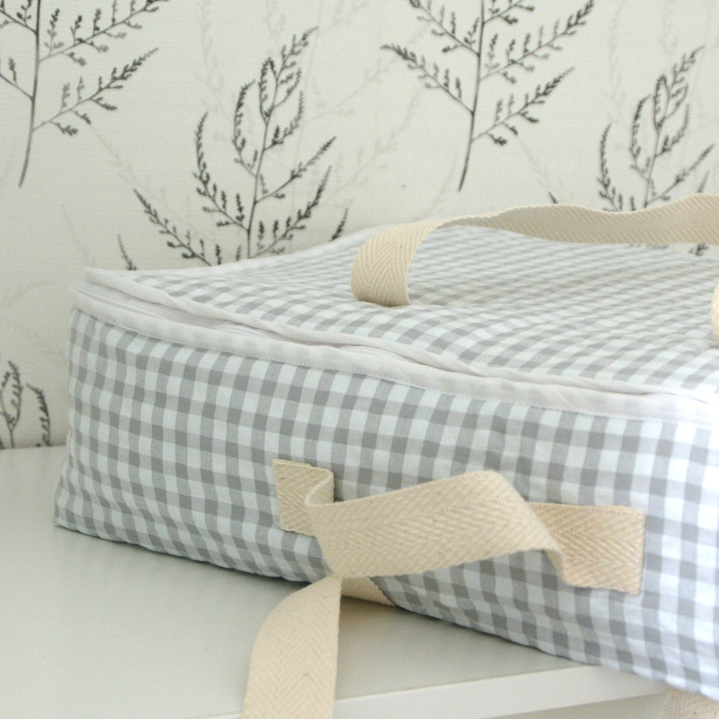 Maleta Vichy Gris para bebé
