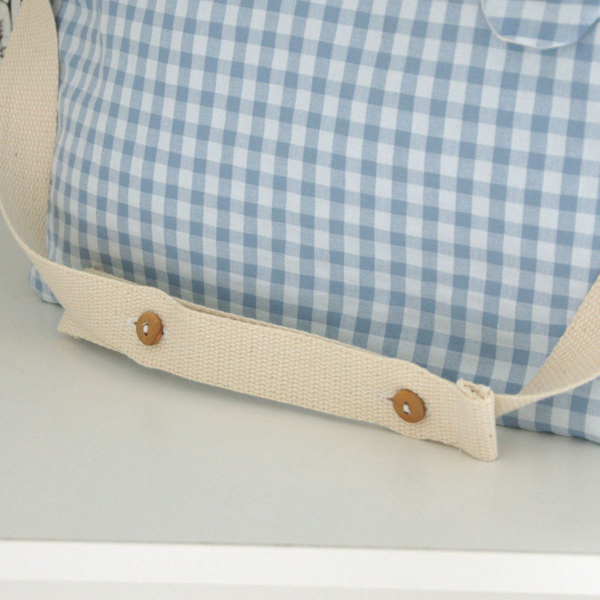 Bolsa carro mini Vichy Azul