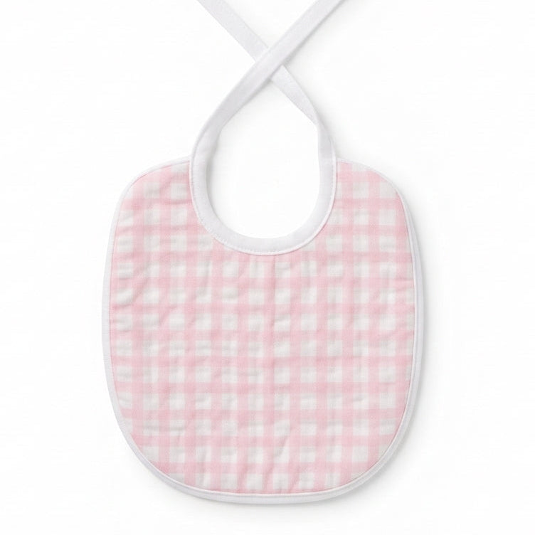 Babero clásico vichy rosa