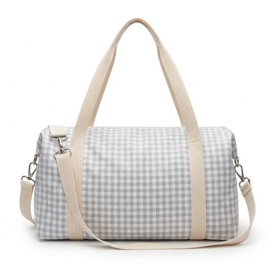 Bolso viaje vichy gris