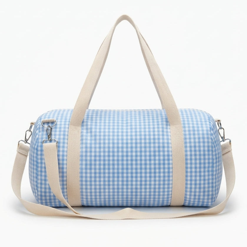 Bolso viaje vichy azul