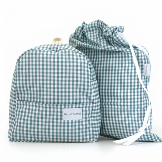 Dúo guardería vichy verde