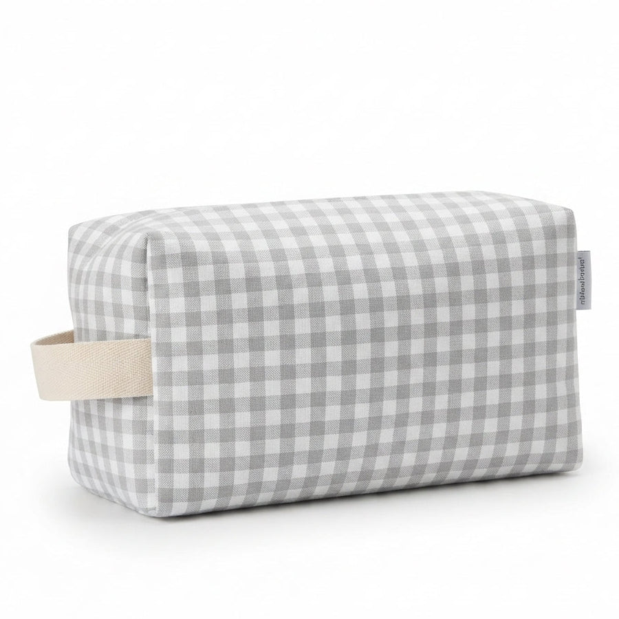 Neceser grande vichy gris