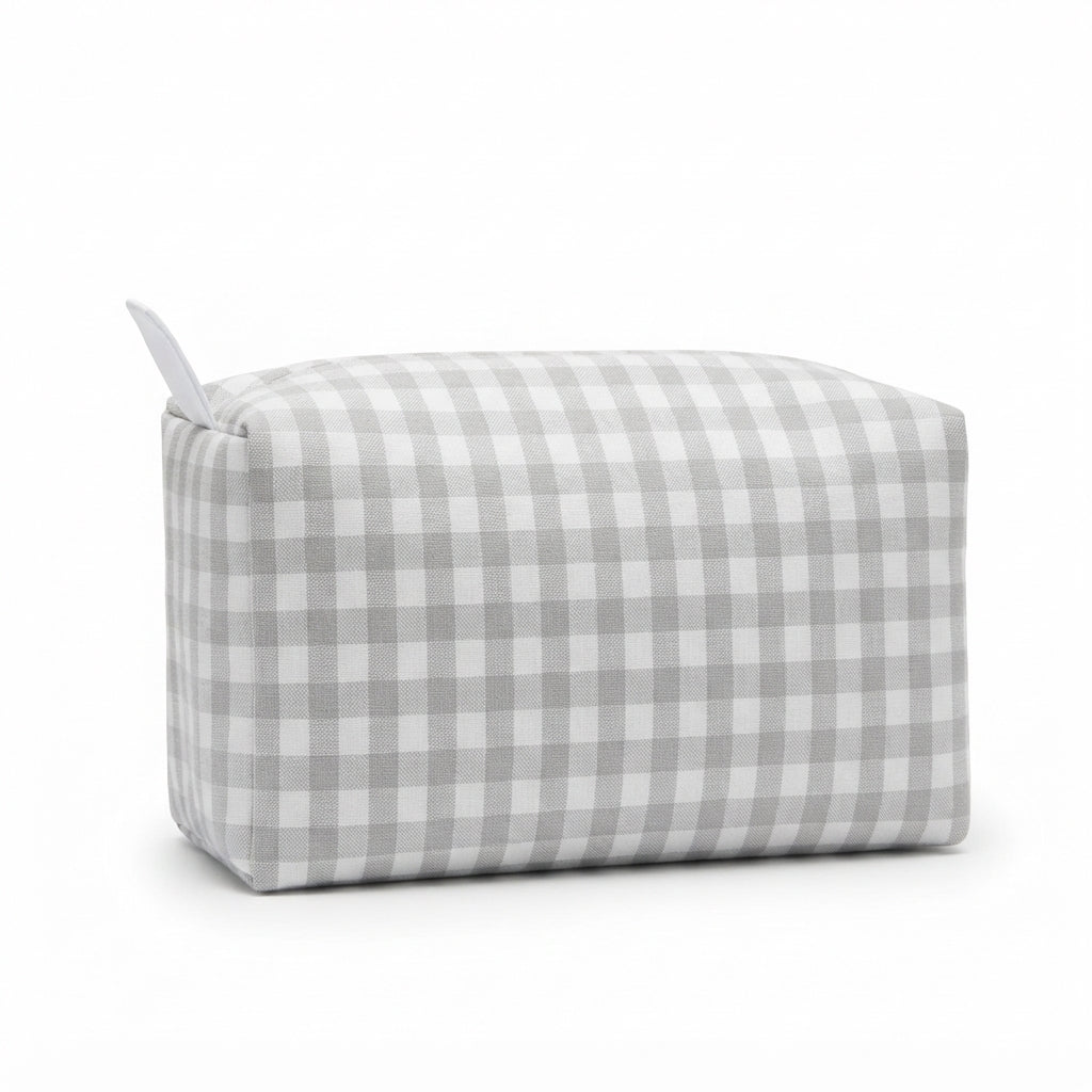 Neceser cubo vichy gris