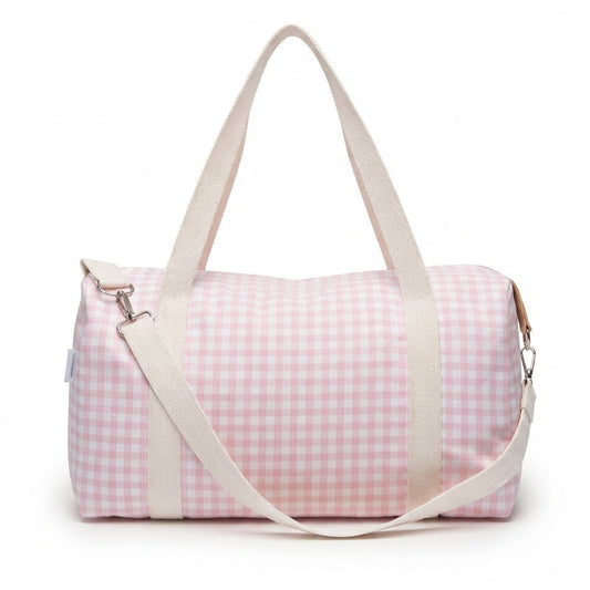 Bolso viaje vichy rosa pequeño