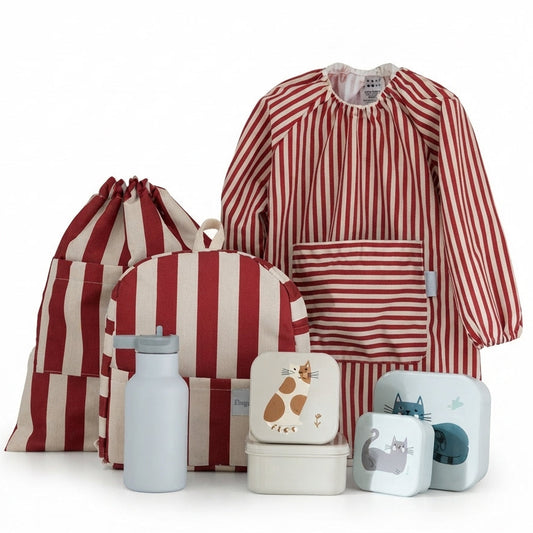 Pack completo guardería Waterproof rayas red
