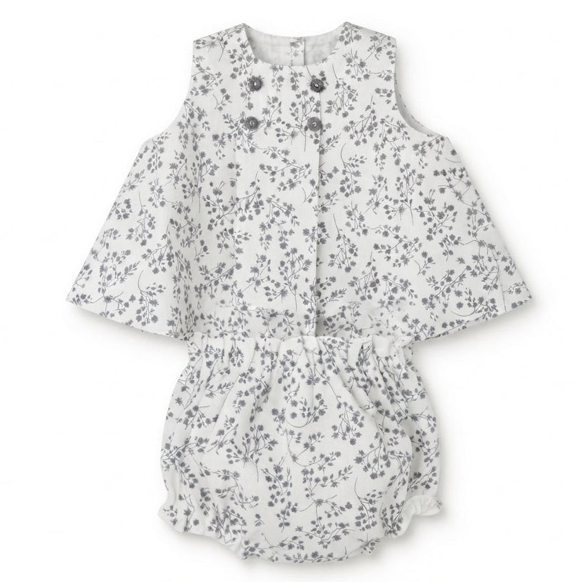 Vestido+ pololo flores azules