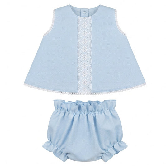 Vestido + pololo piqué azul