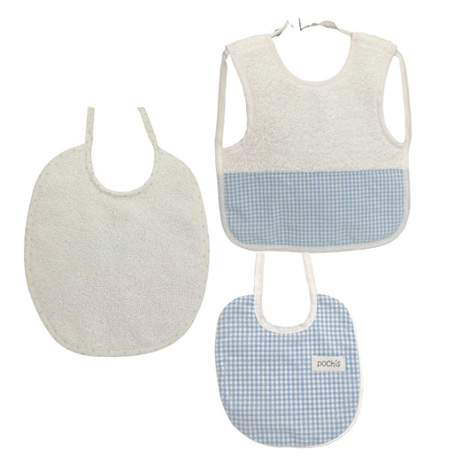 Pack baberos bebe azul