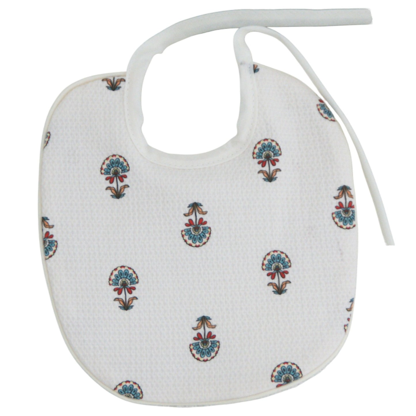 Babero para bebé blanco con estampado