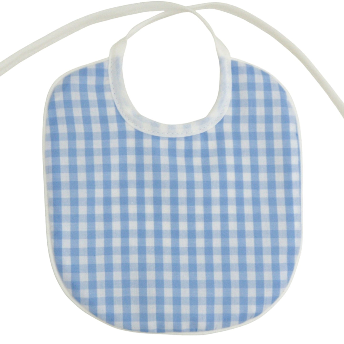 Babero para bebé vichy azul