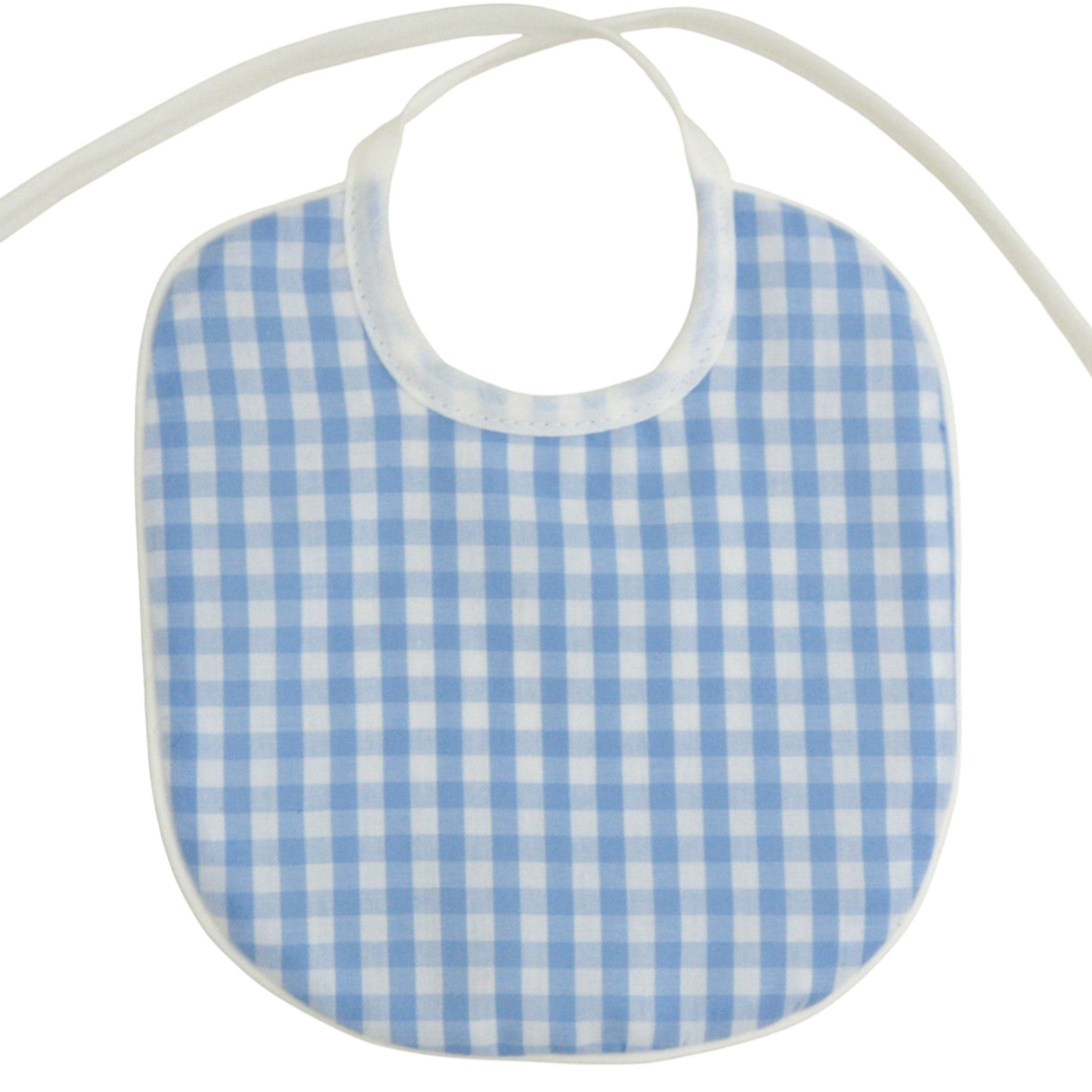 Babero para bebé vichy azul