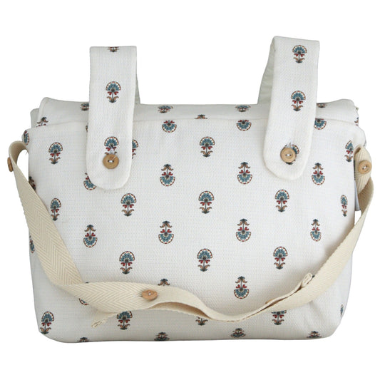 Bolsa de carro para bebés blanca con estampado