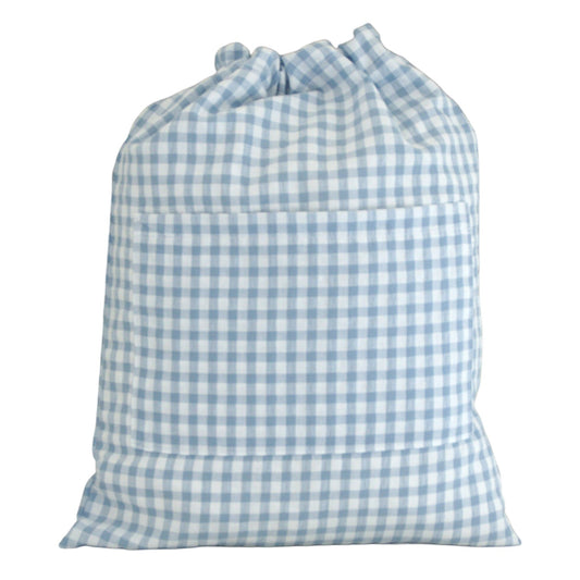 Bolsa ropa Vichy azul clarito