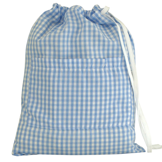 Bolsa ropa Vichy azul